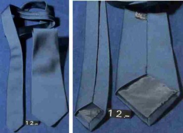 12 CORBATA TERGAL AZUL MARINA BRILLO